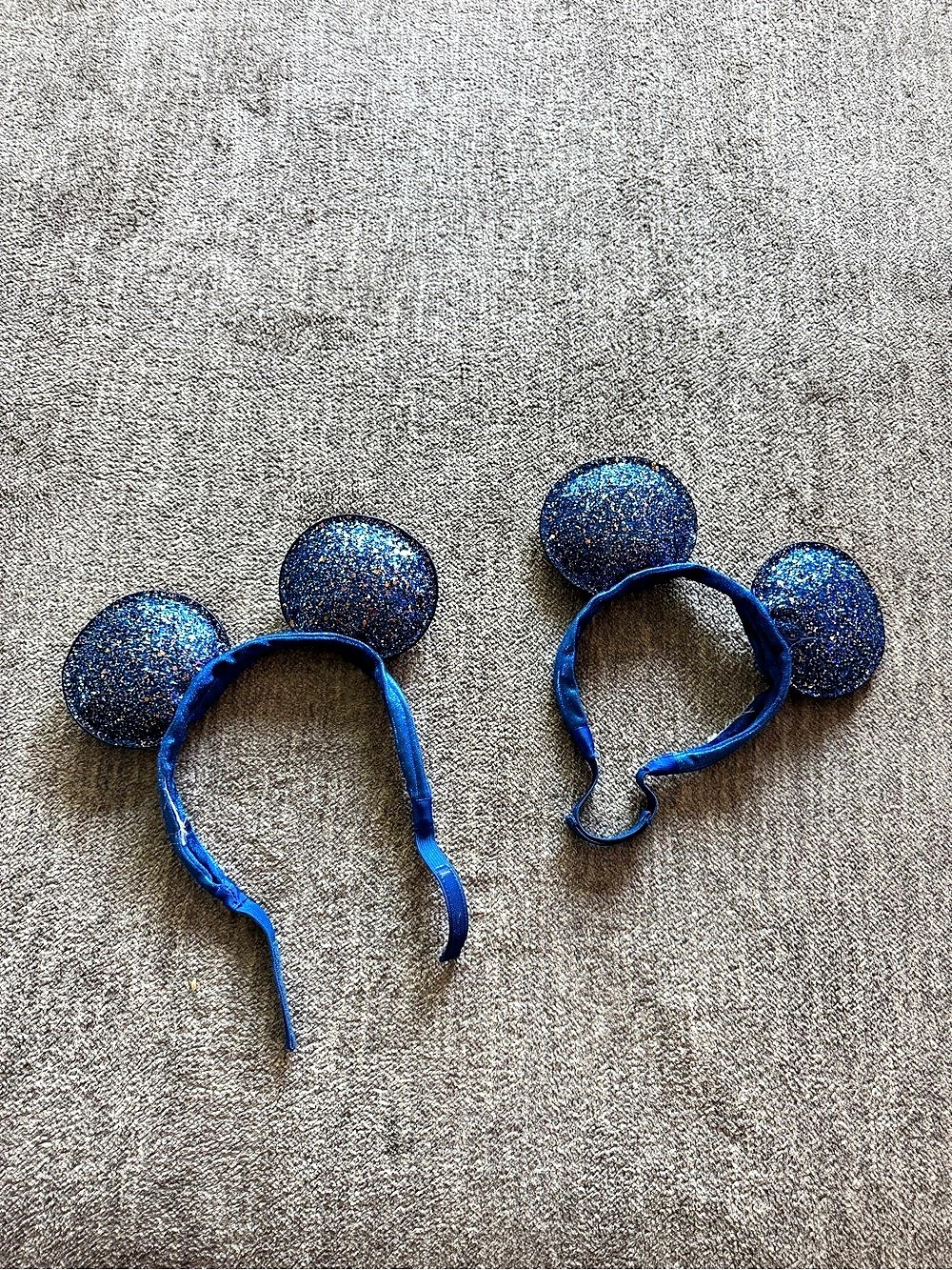 Disney Blue Glitter Adjustable Strap Velcro Ears